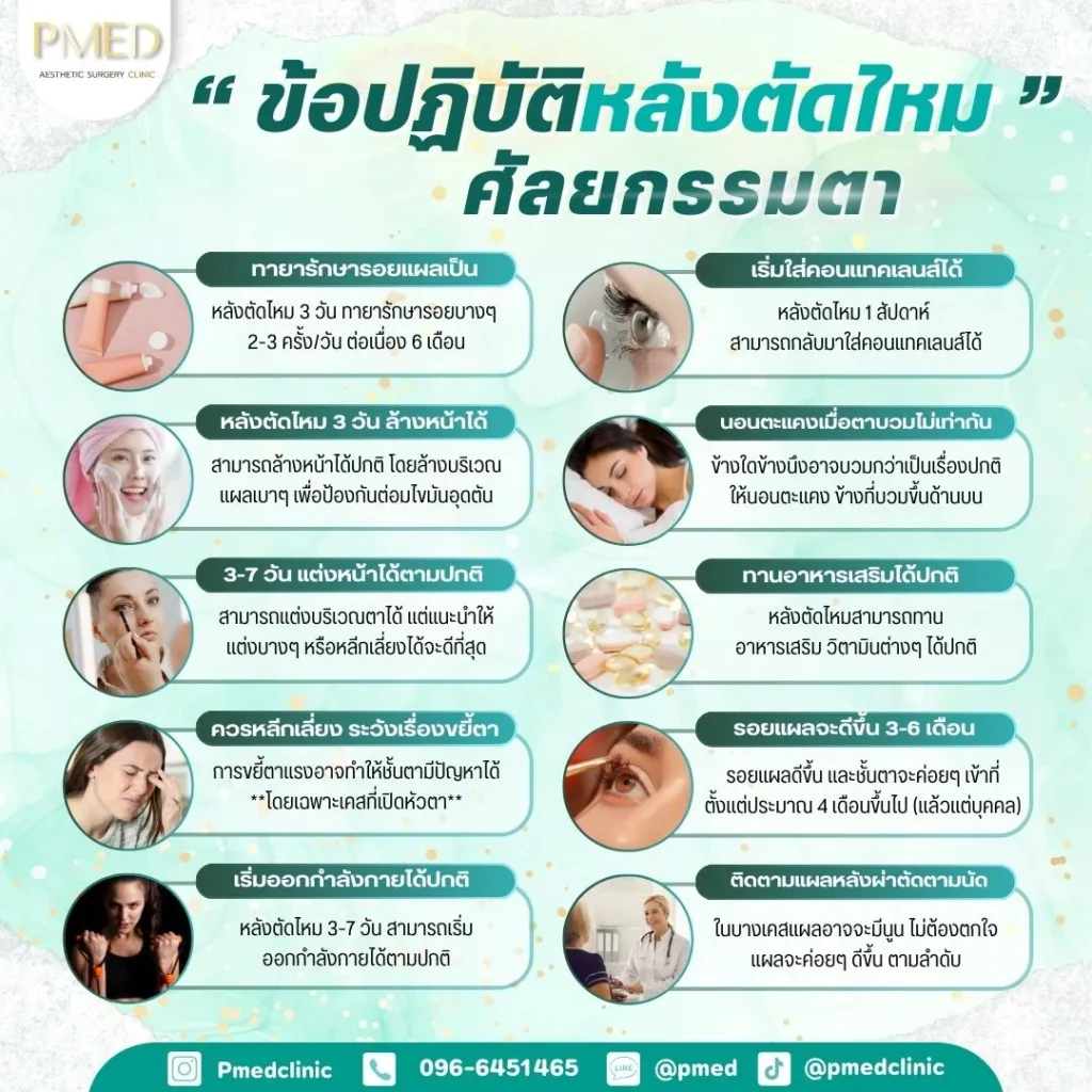 หลังตัดไหมตา