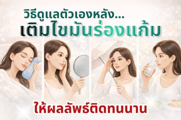 วิธีดูแลตัวเองหลังเติมไขมันร่องแก้ม ให้ผลลัพธ์ติดทนนาน 10 ปกวิธีดูแลตัวเอง